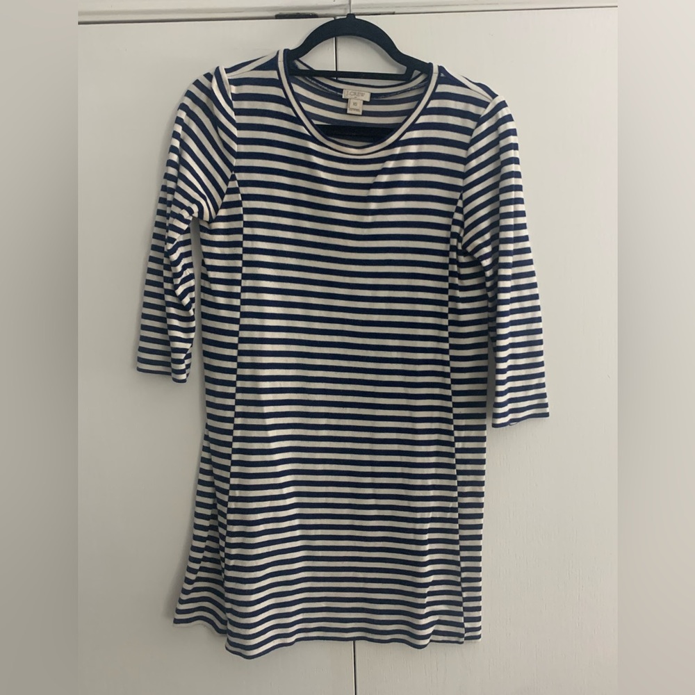Navy/White Striped Dress